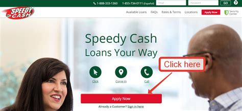 Speedy Cash Online Application